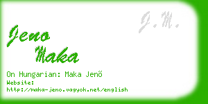 jeno maka business card
